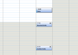 Screenshot of the Weekly view