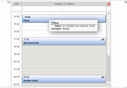 Screenshot of the Monthly view (Day selected)
