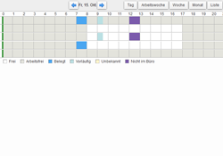 Screenshot of the Free/Busy view