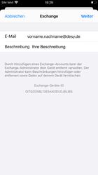 Benutzernamen und Beschreibung eingeben